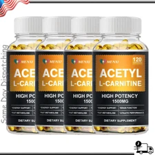 L-Carnitine Capsules - Fat Burner & Energy Booster - Weight Management 1500mg
