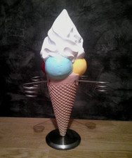 Porta Coni Gelato In Plexiglass Trasparente - Espositore 4 Fori Con Vaschetta | Per Gelaterie - Foto 3