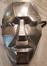 Squid Game Front Man Plastic Custom Costume Mask Silver Metallic 