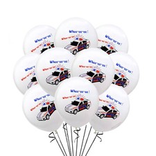 12 Pack Police Car Latex Party Balloons Cop Policeman Theme Birthday Retirement