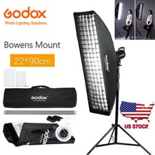 US 2Pack Godox 22x90cm SoftBox Honeycomb Grid Softbox Bowens Mount Speedring