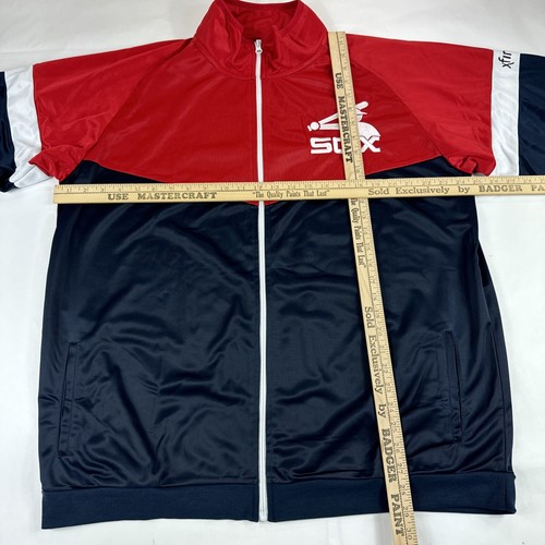 Chicago White Sox Windbreaker Sz XL Blue Zip Up Sweatshirt Track Jacket Baseball - Picture 4 of 7