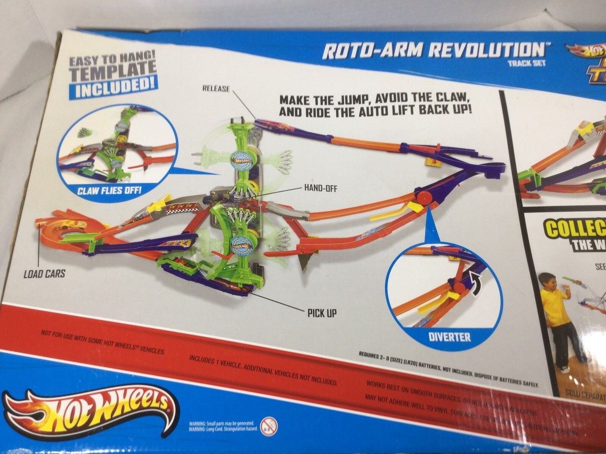 Hot Wheels Wall Tracks – Roto-Arm Revolution – Boîte Scellée, Neuf