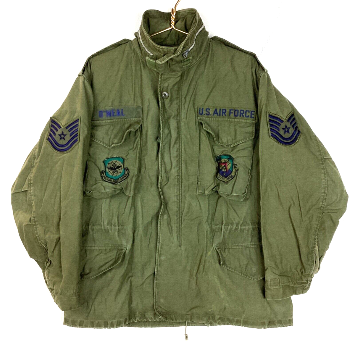 Vintage Us Air Force Og-107 Field Jacket Lined Size Medium Green