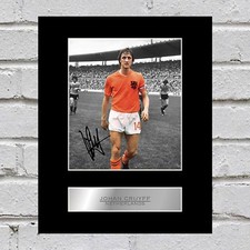 Johan Cruyff Signed Mounted Photo Display Netherlands Gift Picture Print
