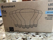 EcoSmart 65-Watt Equivalent BR30 Dimmable LED Light Bulb Daylight 6-Pack .