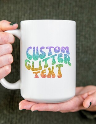Custom Glitter Mug, Personalized Bling Coffee Cup, Colorful Customized Tea Mug