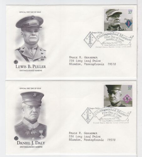 TurtlesTradingPost- Distinguished Marines -2005 #3961-64 FDC Artcraft Variety - Picture 2 of 3