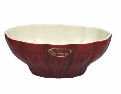 Vintage Haeger NO 17 Red Art Deco Style Planter Oblong Artist Design  STUPPY 