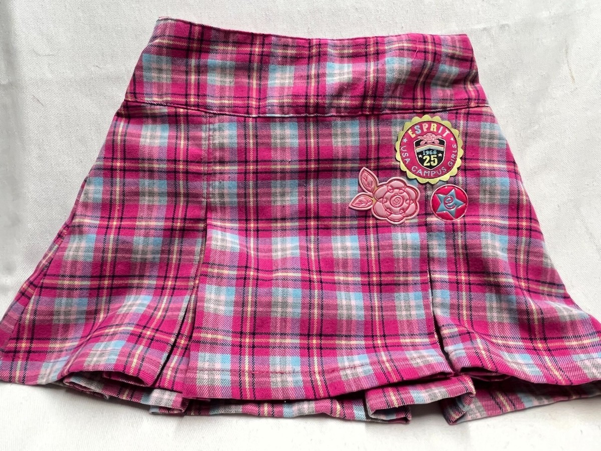 LOT 1764- ESPRIT- Pink Plaid Skort- Size 3T