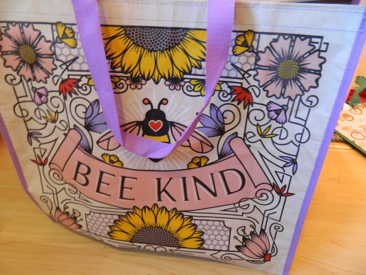 NEW EXTRA LARGE XL BEE KIND BE KIND SHOPPER SHOPPING BAG Reusable