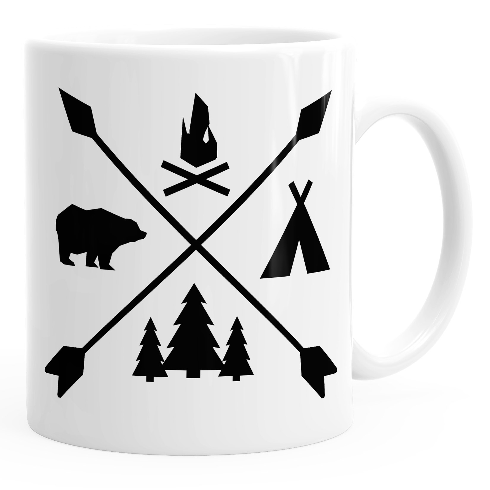Kaffeetasse Adventure Camping Hipster Cross Teetasse Keramiktasse Autiga 3990₽