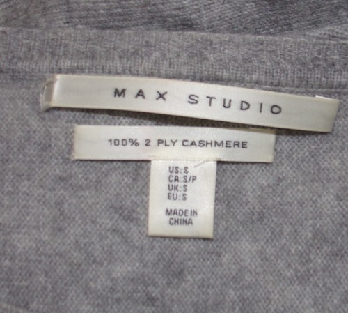Max Studio 100% 2 ply Cashmere Light Gray Womens Sweater S Round Hem Hi Lo Grey - Picture 7 of 8