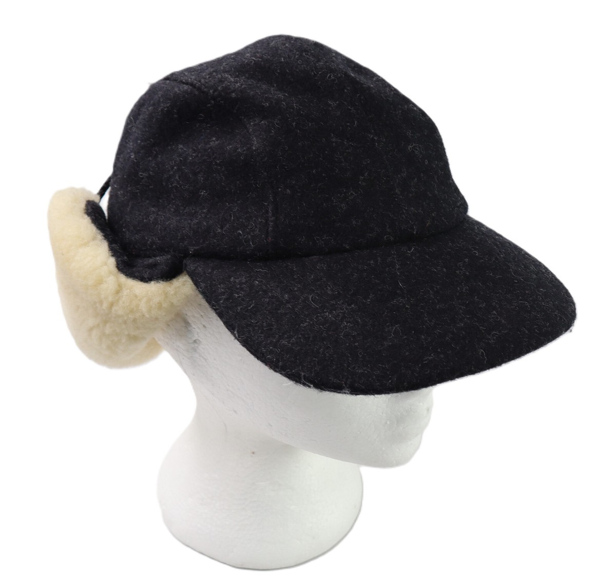 C.C. FILSON USA XS Small Charcoal Double Mackinaw Wool Cap Hat 3