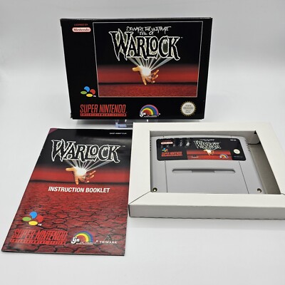 Beware The Ultimate Evil Of WARLOCK SNES Super Nintendo OVP CIB PAL Top Zustand 