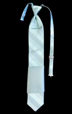 Men's Green Long Tie and Pocket Square Hanky Pre-Tied Wedding Groom Formal Prom