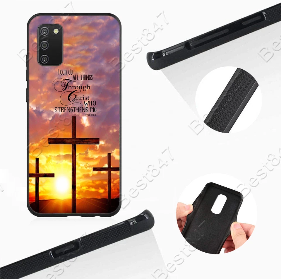 Funda de teléfono Jesús Dios Evangelio Cruz Biblia Juan 3:16 para Samsung S20/S21/S22U cubierta Foto 2 de 4