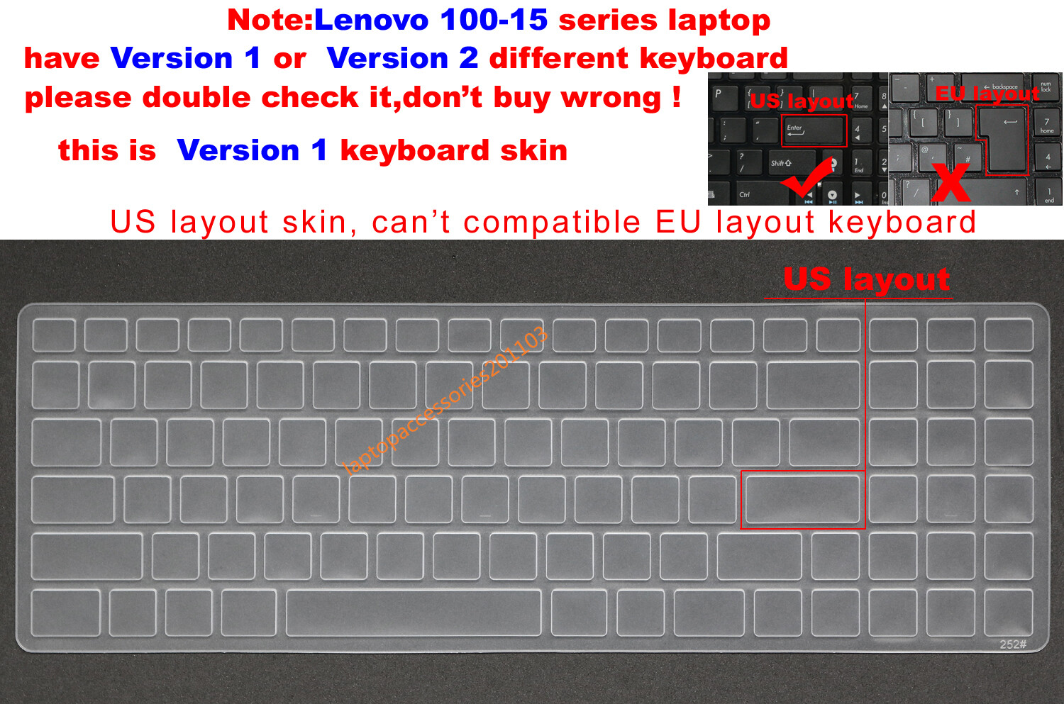 США клавиатуры чехол для lenovo Tianyi 100-15 100-15IBD, IdeaPad 100-15IBD 80QQ