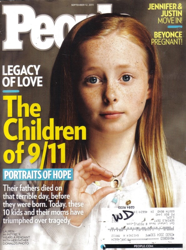 PEOPLE MAGAZINE9-12-11 CHILDREN OF 911, JENNIFER ANISTON, BEYONCE