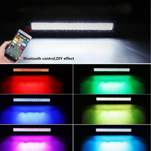 52/50/42/32/22/14 inch Curved 5D RGB LED Light Driving Bar & Wiring Harness Kits - Picture 26 of 106