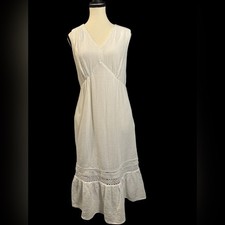 Isaac Mizrahi Bridgehampton Gauze Sleeveless Dress in Bright White