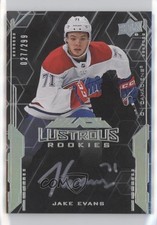 2020 SPx UD Black Lustrous Rookie Signatures 27/299 Tier 1 Jake Evans Auto 2ti
