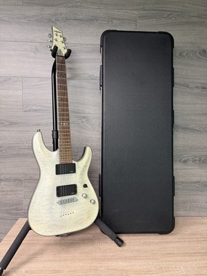 Schecter Guitar Research C-1 Platinum Electric Guitar Transparent White #3072