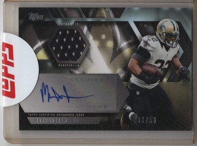 2015 Topps MARK INGRAM #TAR-MI Base Topps Autograph Relics Auto /50-Saints