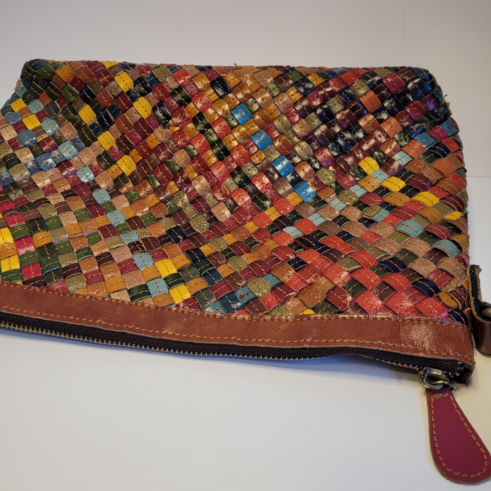 Ameri Leather Woven Shoulder Bag Stella Multicolo… - image 8