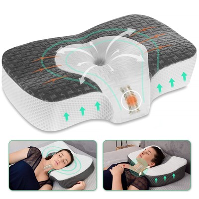 Zervikales Memory Foam Nackenkissen für Seitenschlafen, orthopädische Kissen