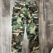 Vintage Propper Pants Mens Medium Regular Woodland Camo BDU Ripstop USGI 90s