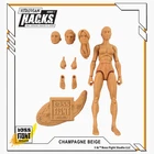 Beige Blank Female 1:18 Scale Boss Fight Studio Action Figure 3 3/4" For Customs