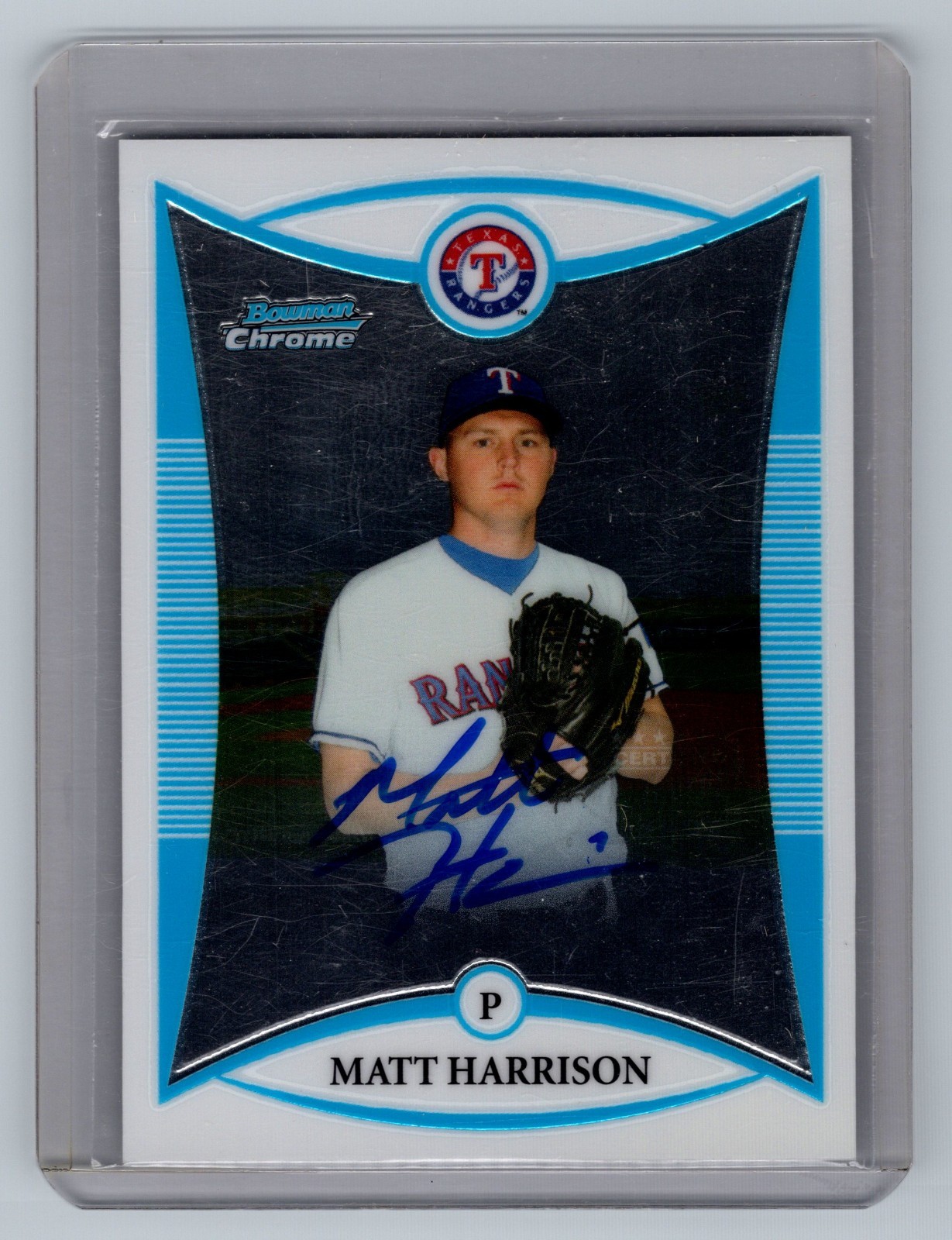 2008 Bowman Chrome Prospects Matt Harrison Rookie Auto BCP 243