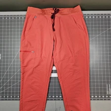 Figs Technical Collection Scrub Pants Womens Medium Zamora Jogger Orange W18SW