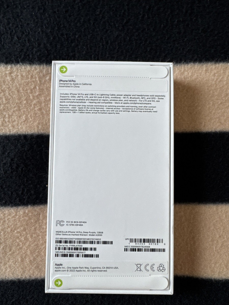Apple iPhone 14 Pro - 128 GB - Deep Purple (Unlocked) for sale