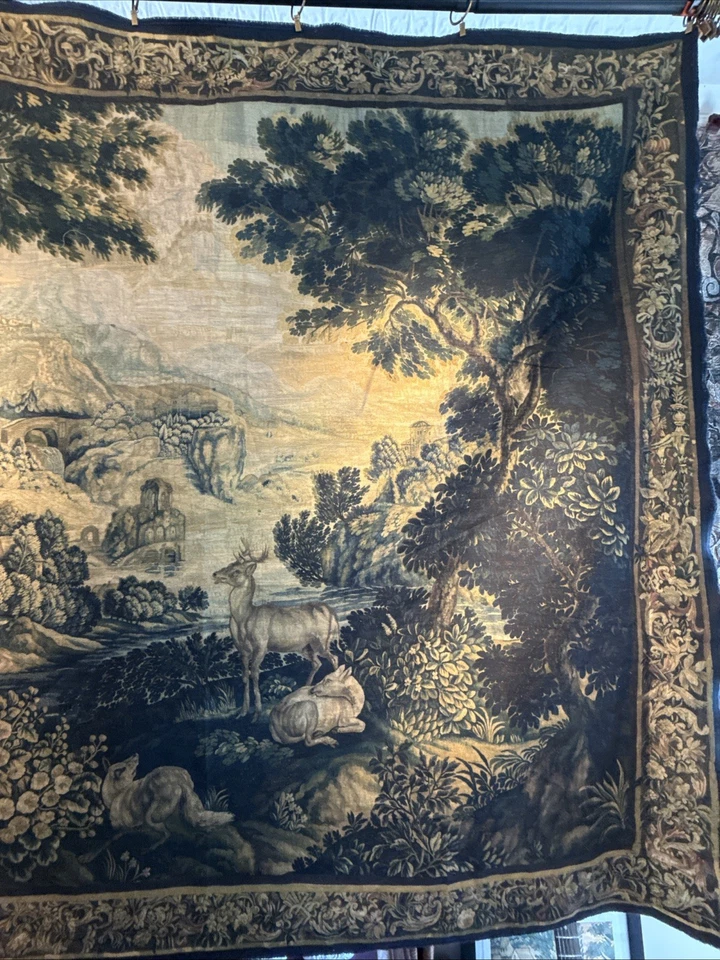 Dusky Verdure Tapestry Reproduction on Natural Cotton-Linen Canvas RE559830 - Image 2 of 4