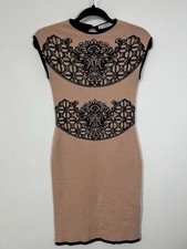 Versace Dress M Pink Black Baroque