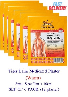 Tiger Balm Plaster (Warm) Effective Relief for Muscular Pain-small 7cm x 10 cm