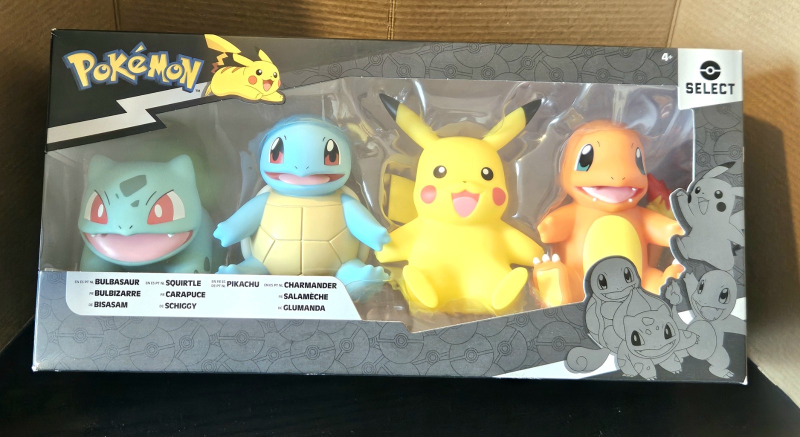 Pokemon Select Battle Figure 4 Pack -  Bulbasaur Squirtle Pikachu Charmander