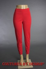 St John Knits Alexa Milano Skinny Pants Hibiscus Size 8 NWT MSRP  395