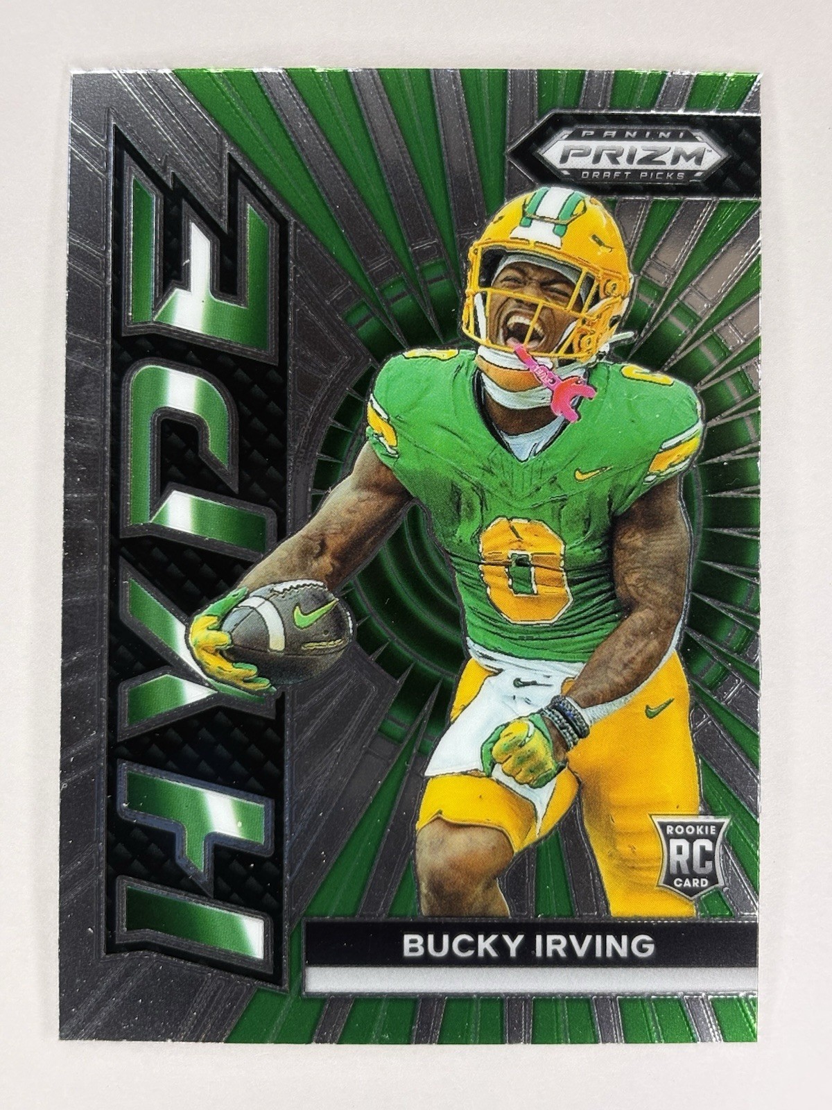 BUCKY IRVING (RC) 2024 Panini Prizm Draft Picks #HP-BI HYPE Insert Oregon Ducks