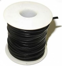 Calf Leather Lace 25 Yards, 3/32", Black