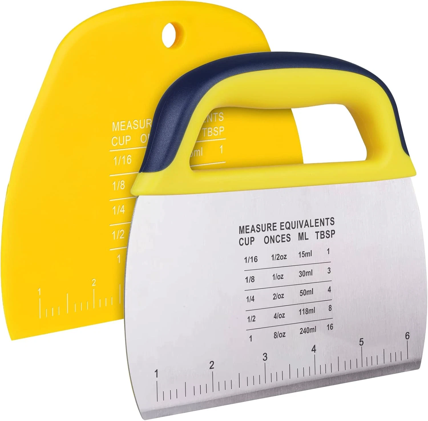 Dough Scraper Chopper 2 Pcs, Stainless Steel Dough Cutter with Grip, Plastic Ben
Opens in a new wind