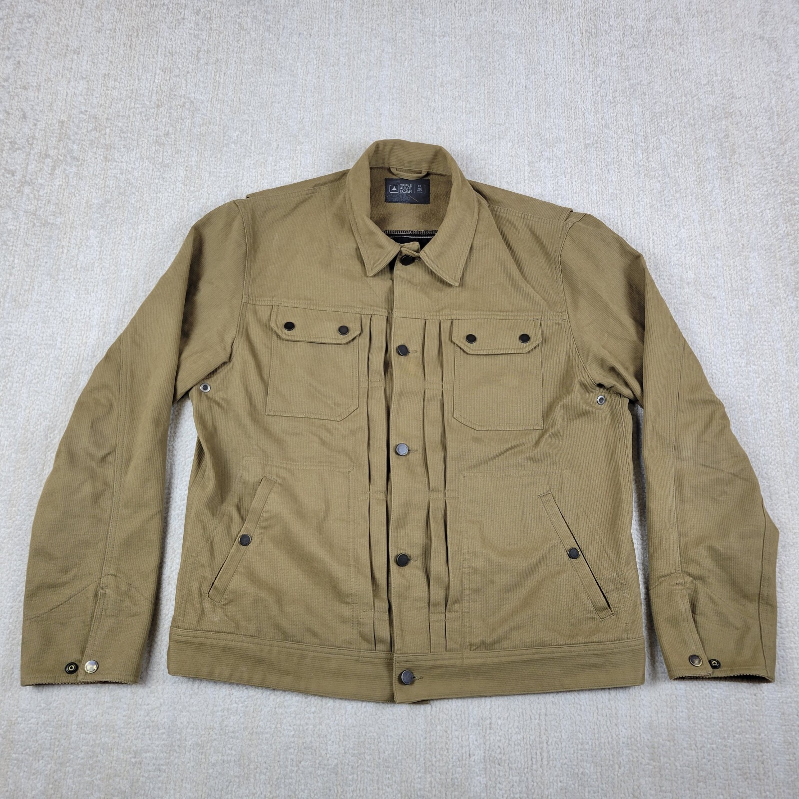 TAD Triple Aught Design Outrider Jacket Mens XL Beige Waxed Sahara Canvas