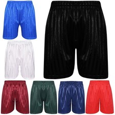Pack Of 2 Kids Shadow Stripe PE Shorts Boys Girls School Sports Uniform 2-14Y