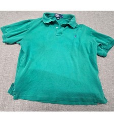 Polo Ralph Lauren Men Green Short Sleeve Cotton Polo Shirt Size Large Pony