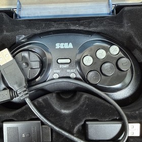 Retro-Bit 2.4 GHz Wireless Controller 8-Button Sega Saturn Genesis Mini V2 Black