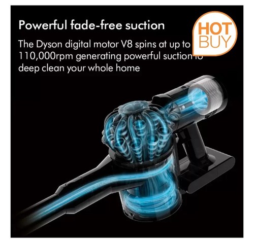 Dyson V8 Stick Vacuum Cleaner - Silver/Nickel (447026-01) - Picture 4 of 6