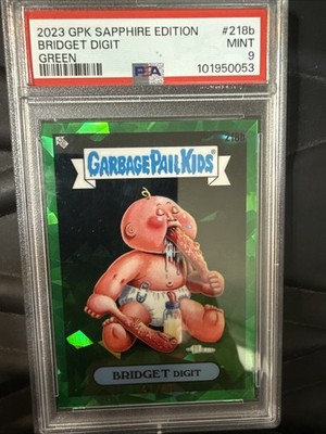 2023 Topps Garbage Pail Kids Sapphire Green Refractor /50 Bridget Digit 218b