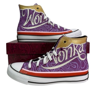 Converse Willy Wonka SWIRL Chuck Taylor HI A08154C RARE! Size 6 Men (8 Women) Converse Chuck 70 Willy Wonka Chocolate Swirl - A08151C main image 2